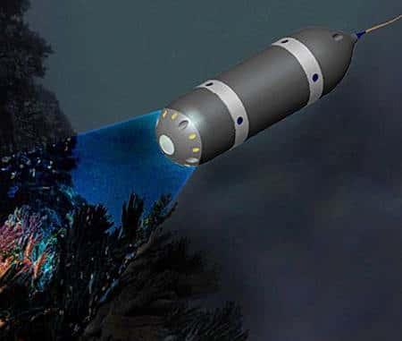 Sous-marin miniature en cours d’exploration (vue d’artiste). Crédit: ÅSTC, <em>Uppsala University</em>
