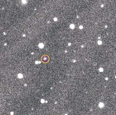 Le très discret 2008 TC3 (30ème magnitude à sa découverte) observé par le télescope du mont Tucson. Crédit Nasa