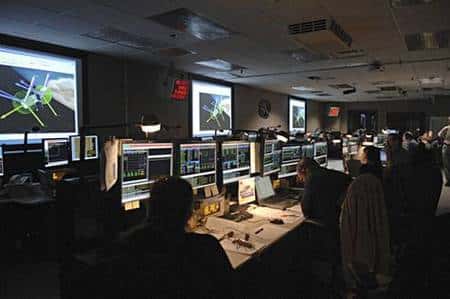 La salle de contrôle des instruments de Hubble. Crédit Nasa
