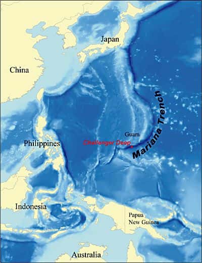 Challenger Deep, dans la fosse des Mariannes. Crédit NOAA