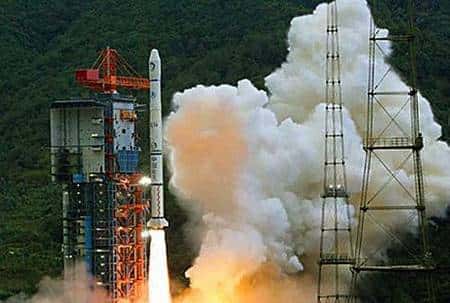 Le lancement de la mission Chang'e-1. Crédit agance spatiale chinoise