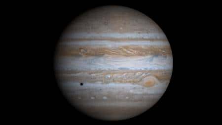 Cliquez pour agrandir. Une vue de Jupiter. Crédit : <em>NASA/JPL/University of Arizona</em>