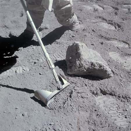 Une image du sol lunaire lors d'une mission Apollo. © Nasa