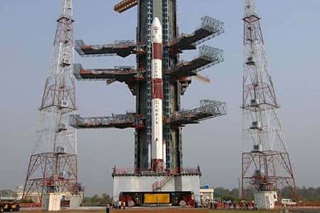 Décollage du lanceur indien PSLV (Crédit Agence spatiale indienne)