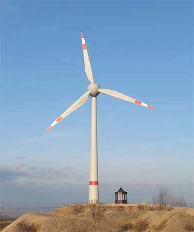 Goliath, avec son rotor de 112 mètres de diamètre (d'où son nom, E112). Crédit Enercon