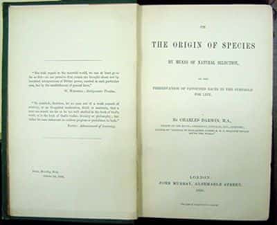<em>L'Origine des espèces</em>, par Charles Darwin. © <em>Commons</em>