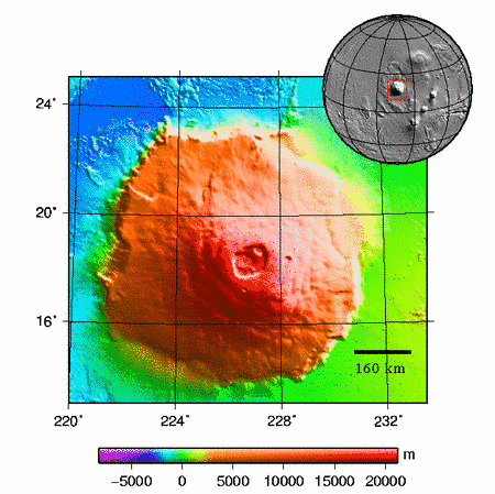 Le Mont Olympe détaillé par Mars Express