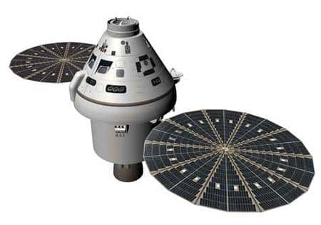 Orion, véhicule habité destiné à remplacer les navettes spatiales à l'horizon 2015. Crédit Nasa