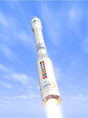 Le nouveau lanceur Vega devrait voler fin 2009. Mais dans sa première version, sa capacité ne sera que de 1 tonne en orbite basse circulaire (jusqu'à 1.500 km), sans possibilité d'accès à l'orbite géostationnaire. Crédit Esa