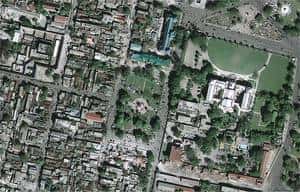 Le même quartier après le séisme, vu par le satellite GeoEye-1. © GeoEye