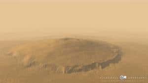 Offrez-vous un survol d'<em>Olympus Mons</em>, le volcan martien géant ! Crédit pixmodels.com