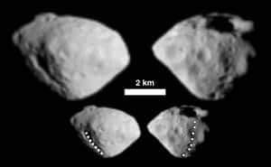 L'astéroïde Steins photographié par la sonde Rosetta en septembre 2008. Crédits : Nasa