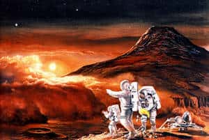 Chaque année, on annonce une mission habitée vers Mars pour la décennie suivante. Cela dure depuis que la Lune a été conquise à la fin des années 1960… (Ciquer sur l'image pour l'agrandir.) © Nasa / Ren Wicks