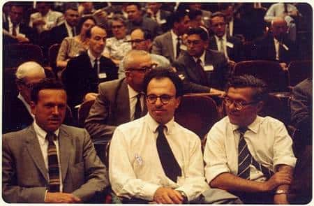 De gauche à droite Gold, Bondi, Hoyle dans les années 1960. Crédit : <em>St Johns College</em>