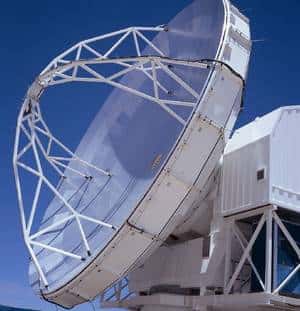 Le télescope submillimétrique Apex de l'Eso au Chili. Crédit Eso