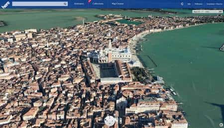 La vue 3D de Venise avec Here de Nokia est impressionnante. Le service de cartographie permet également d'activer une vue en relief prévue pour des lunettes 3D. © Eureka Presse