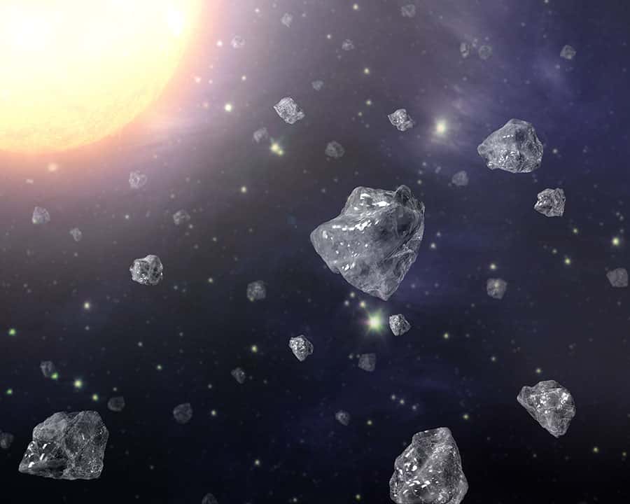 Des nanodiamants flottant aux abords d'une étoile. © Nasa, JPL-Caltech, T. Pyle (SSC)