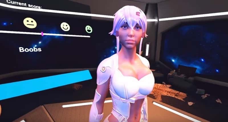 L’une des sexbots du jeu <em>SexBot : Quality Assurance Simulator.</em> © Nutaku Games