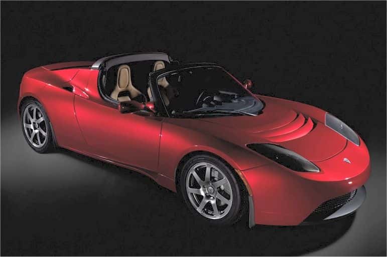 Le succès du Roadster Tesla (ici en photo) a permis de lancer la Model S en 2012. © Tesla Motors
