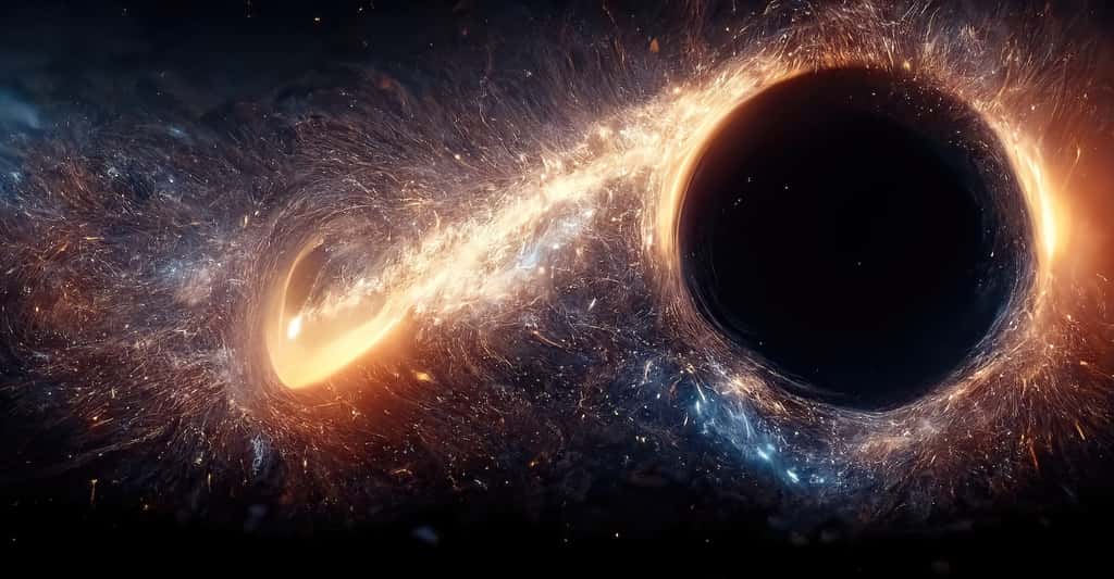 Des chercheurs du <em>Harvard-Smithsonian Center for Astrophysics</em> (États-Unis) ont, pour la première fois, observé un trou noir se réanimer quelque trois années après avoir dévoré une étoile. © Zaleman, Adobe Stock
