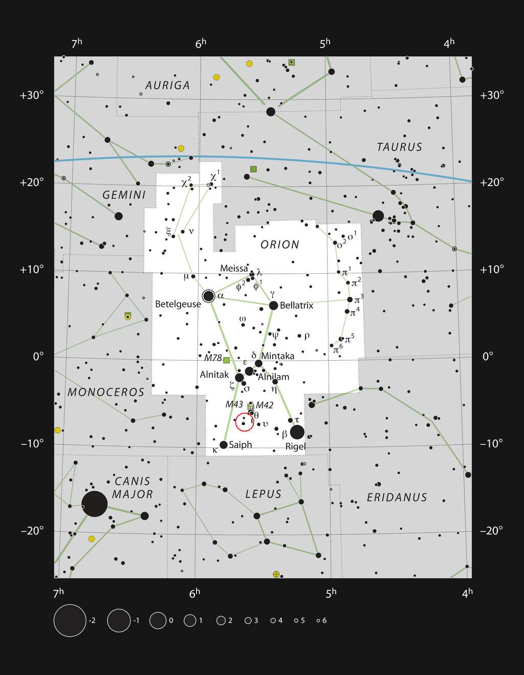 Au cœur de la constellation d’Orion, la jeune étoile V883 Orionis qui a intéressé les chercheurs du <em>National Radio Astronomy Observatory</em> (États-Unis). © <em>IAU and Sky & Telescope</em>, ESO
