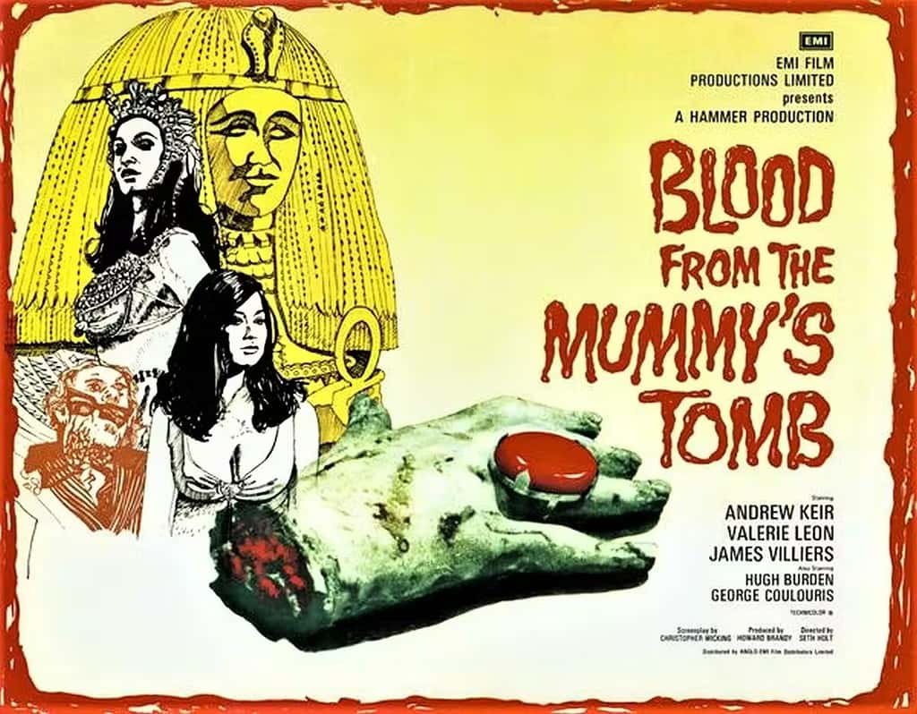 Affiche du film <em>Blood from the Mummy’s Tomb</em> (en français, La Momie sanglante) de Seth Holt, 1971
