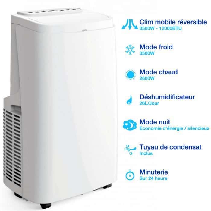 Bon plan : le climatiseur mobile réversible Airton&nbsp;© Cdiscount
