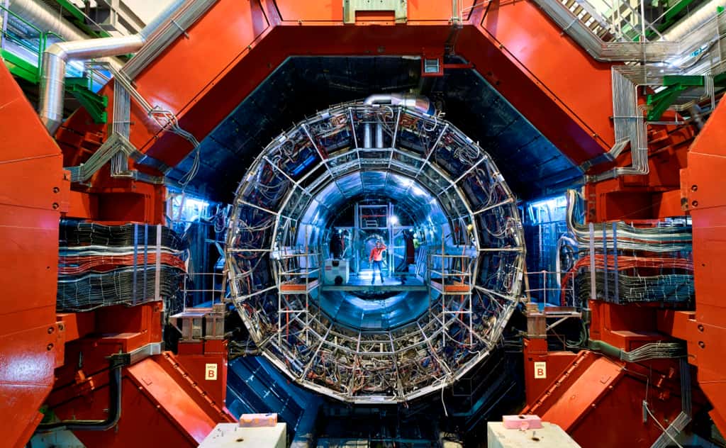 Une vue du détecteur géant Alice ouvert en 2016. © Cern, Julien Ordan
