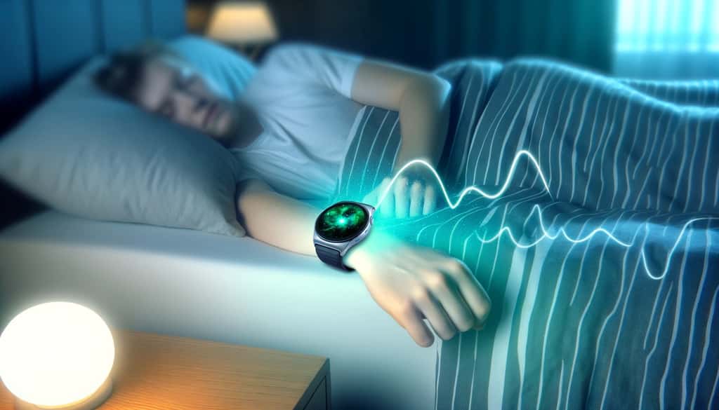 La première montre homologuée pour détecter l’apnée du sommeil. © XD, Futura avec DALL-E