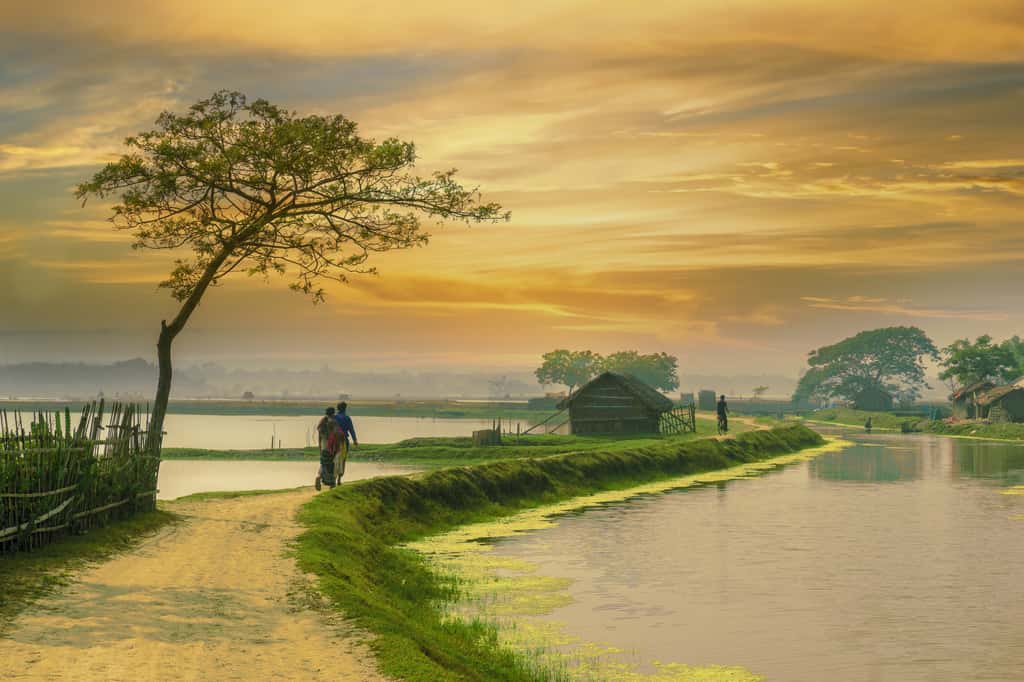 Le Bangladesh, un des pays les plus pauvres et les plus peuplés au monde, est en première ligne face au réchauffement climatique et à la montée des eaux. © Arlo Magicman, Adobe Stock