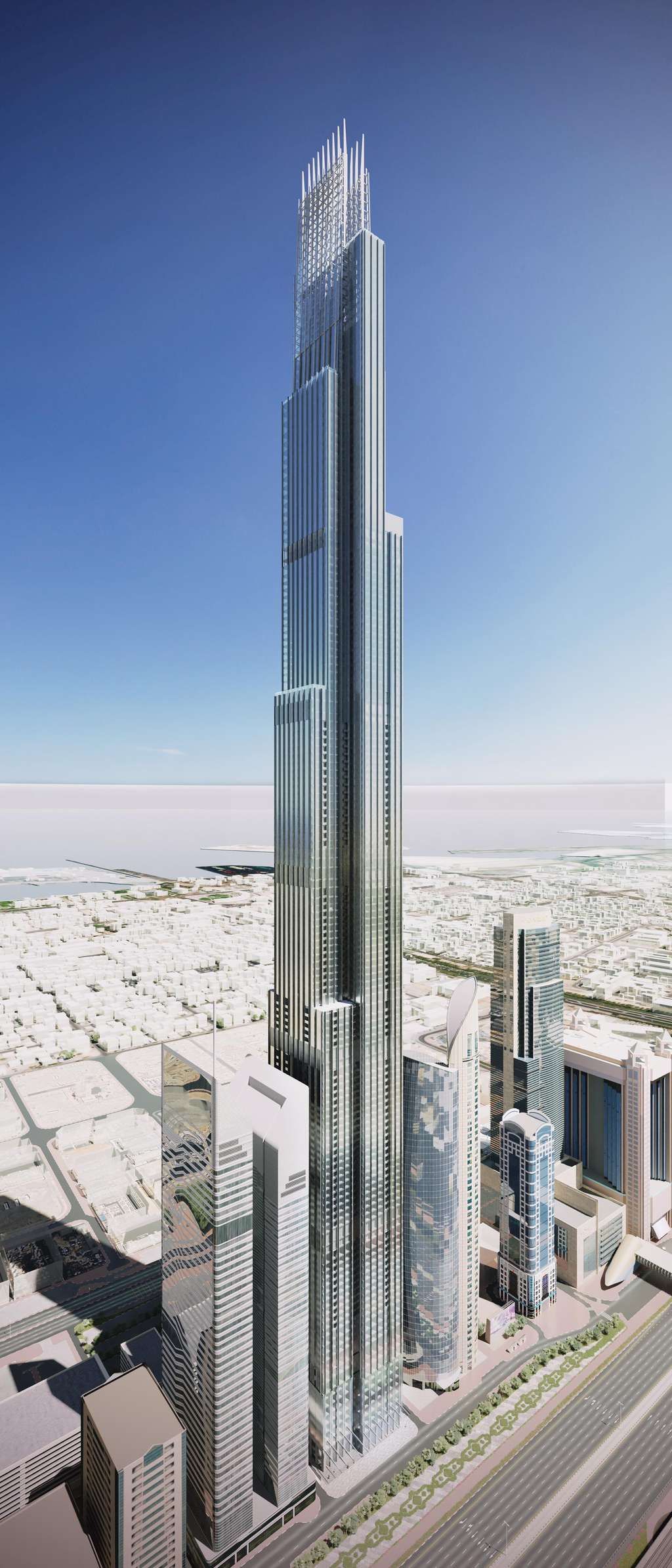 La Burj Azizi trônera sur la <em>Sheikh Zayed Road</em> à Dubaï. © Azizi Developments