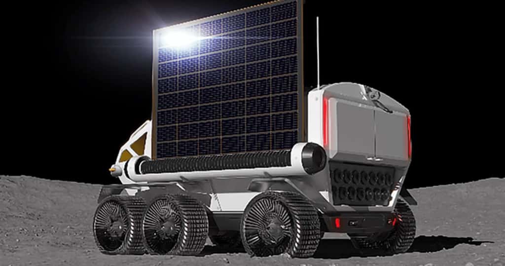 Les panneaux solaires du futur véhicule lunaire. © Jaxa