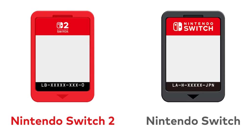 La carte de jeu du Switch 2 conserve le même format, mais change de couleur. © Nintendo