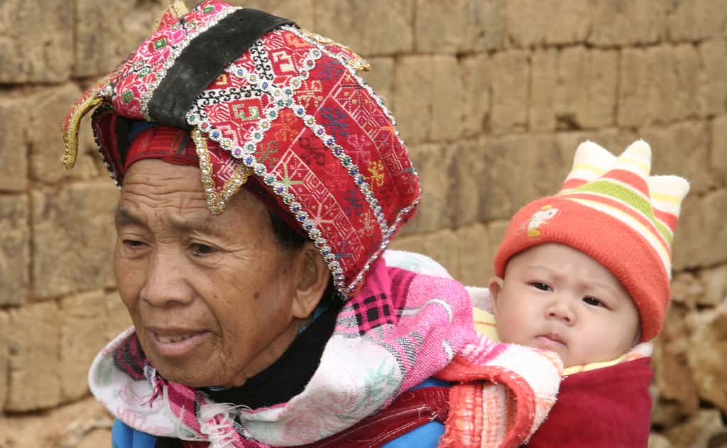 Femme Hmong dans la province du Yunnan