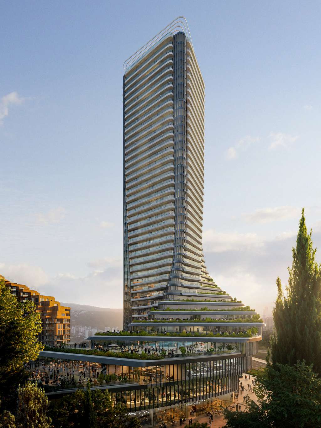 La <i>Cityzen Tower</i> ambitionne d'obtenir la certification <i>LEED Gold. </i>© Zaha Hadid Architects