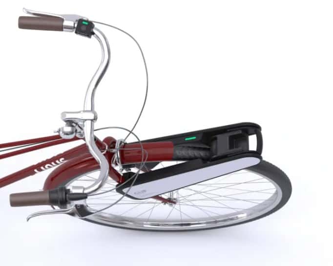 Le kit VAE Clip utilise une télécommande Bluetooth située sur le guidon. © Clip.Bike