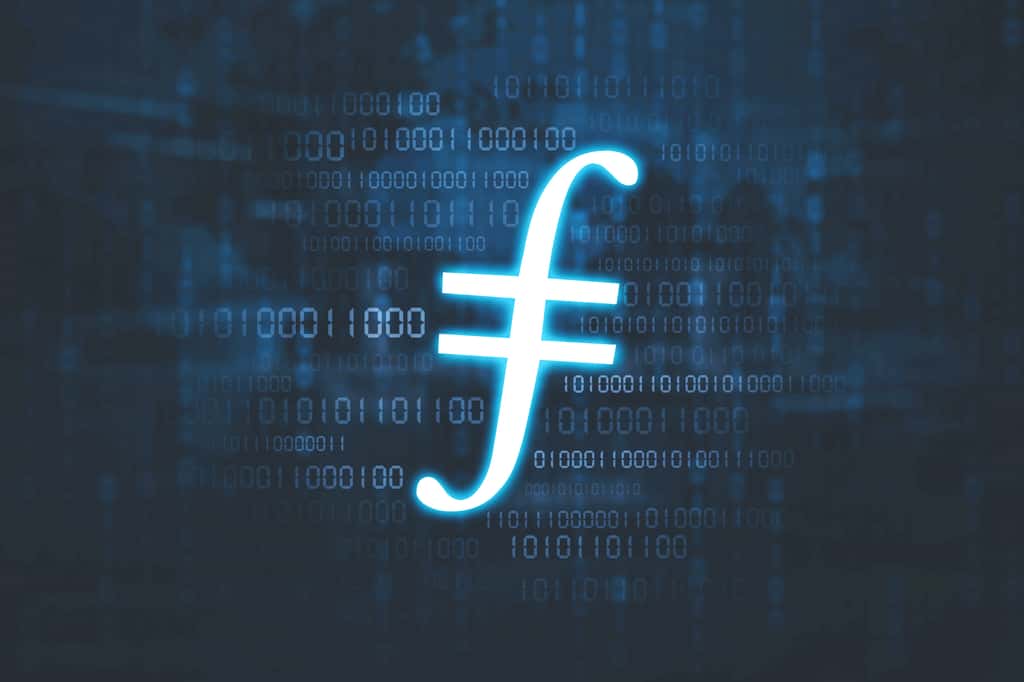 Le logo de FileCoin, la cryptomonnaie du stockage décentralisé de données Par Creativa Images. © Creativa Images, Adobe Stock