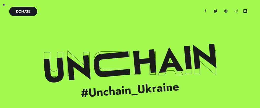 Unchain Ukraine - ce projet humanitaire de donations en cryptomonnaies a été monté en urgence par plusieurs activistes d'Ukraine dont plusieurs chefs d'entreprise. Les fonds sont distribués à diverses associations d'aide : <em>Voices of Children, International Medical Corps, People in need</em>... © Unchain.fund