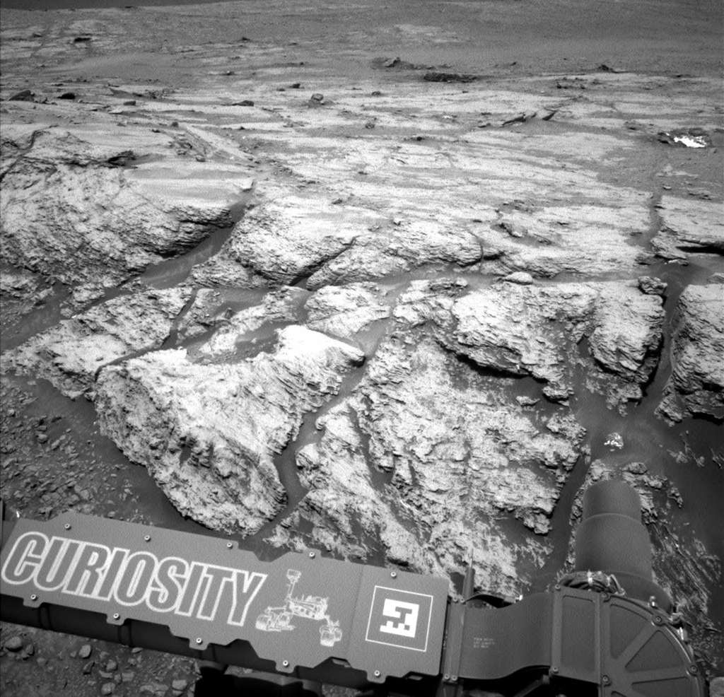 Cette image a été prise par le rover Curiosity de la Nasa, le 18 juin 2019, le 2440<sup>e</sup> jour martien de la mission. © Nasa/JPL-Caltech