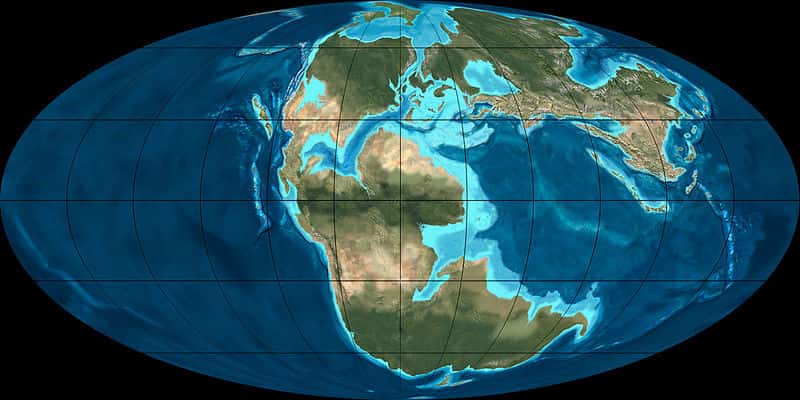 Reconstitution géographique de la Terre voici 170 millions d'années, soit durant le Jurassique moyen. © Ron Blackey, NAU Geology, Wikimedia Commons, cc by sa 3.0 