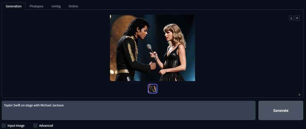 Ici nous avons réuni sur une même scène Michael Jackson et Taylor Swift. © Deefooocus.
