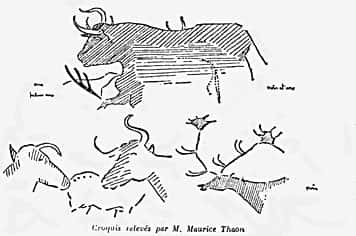 Les premiers dessins de Maurice Thaon, à Lascaux.
