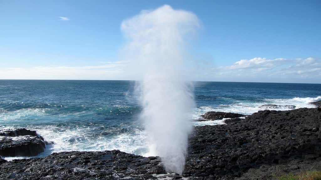 Le geyser maritime de Kiama, en Australie
