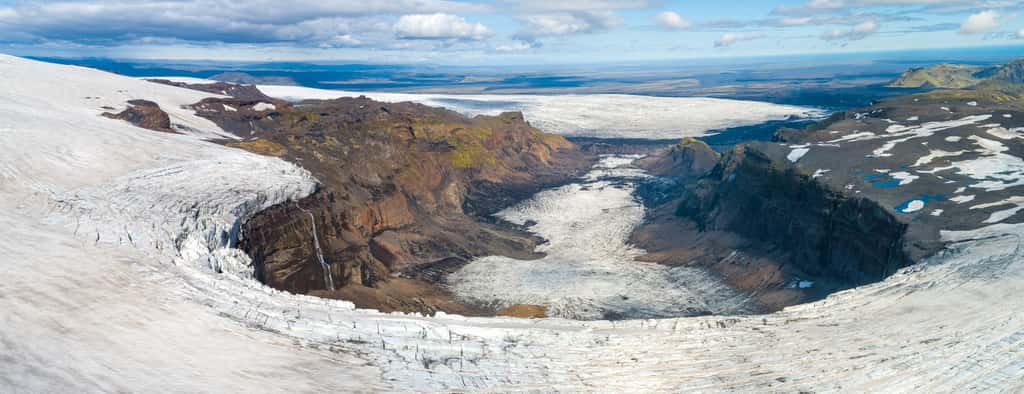 L'Islande vue du ciel : la fin d'un glacier