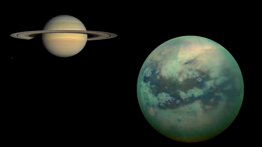 Saturne et sa lune Titan
