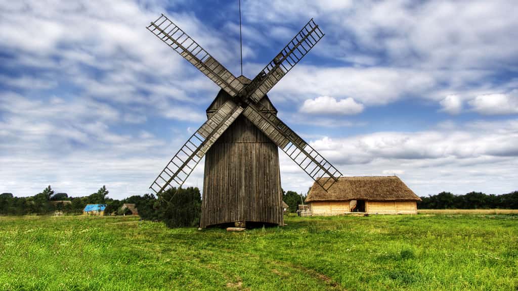 Le moulin en bois de Sierpc, Pologne