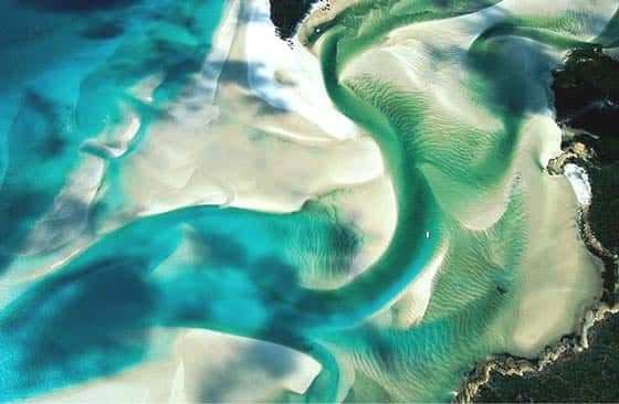 Australie : Banc de sable littoral de l'ile de Whitsunday, Queensland