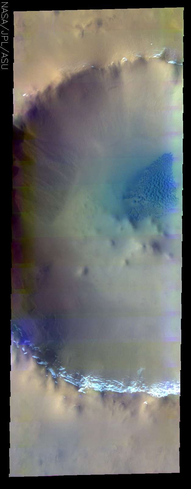 Zone glacée sur Mars