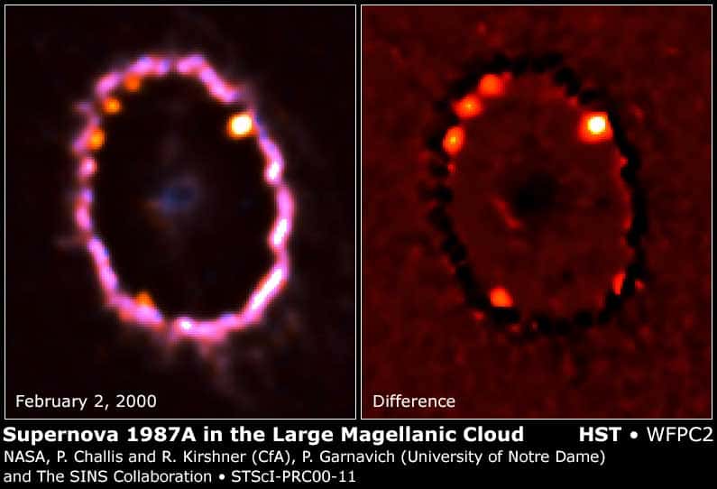 expansion de la supernova 1987A