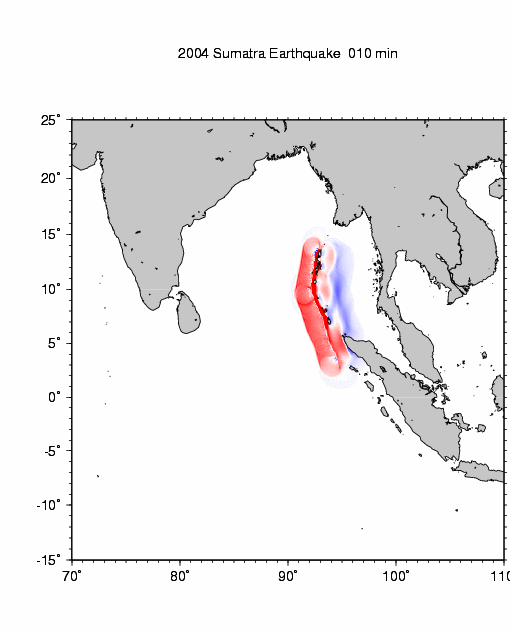 Animation Tsunami / Tremblement de terre de Sumatra 2004